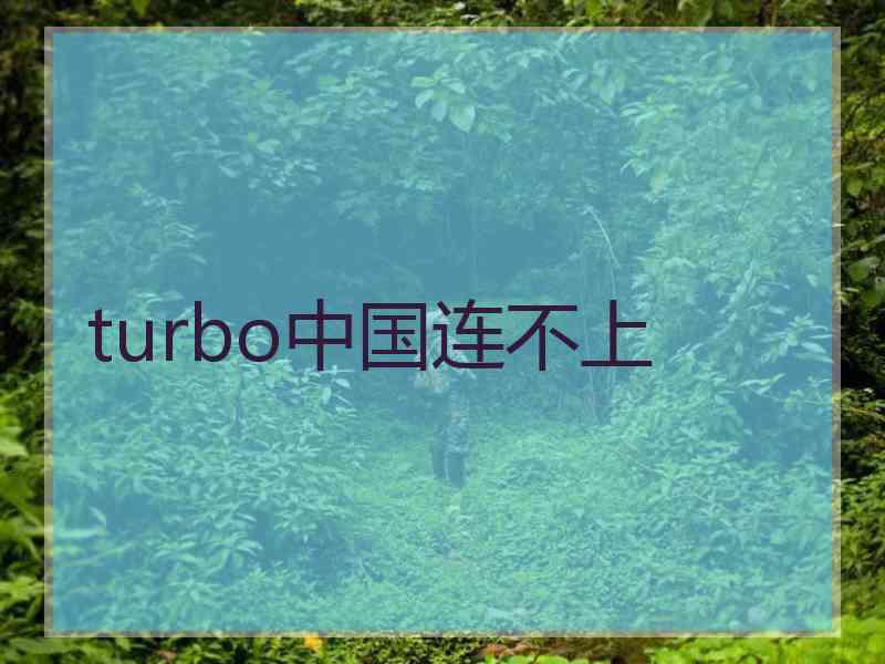 turbo中国连不上